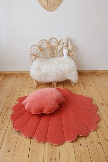 Tapis Coquillage Velours « Corail » 4
