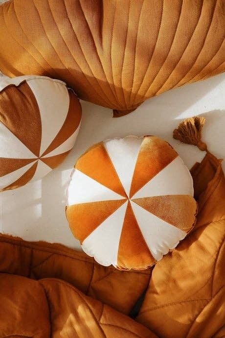 Patchwork-Kissen „Gold Candy“.