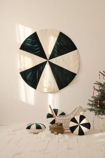 Coussin Patchwork "Bonbon Vert" 1