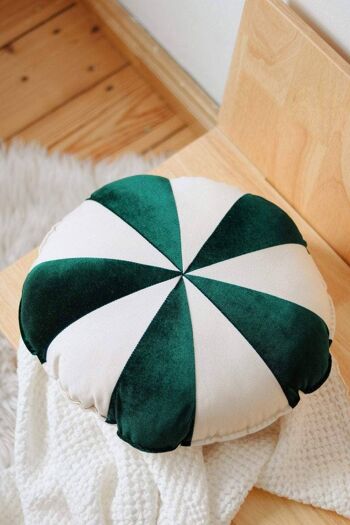 Coussin Patchwork "Bonbon Vert" 4