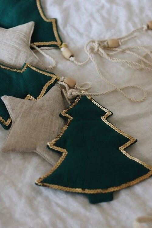 “Green Christmas Tree” Cotton Pendant