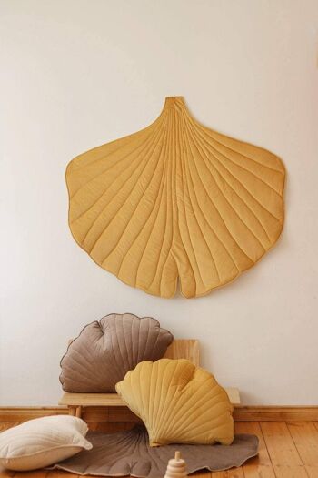 Tapis Feuille de Ginkgo Velours « Miel » 5