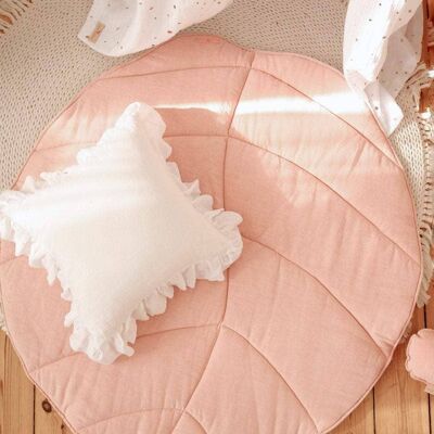 “Light Pink” Linen Leaf Mat