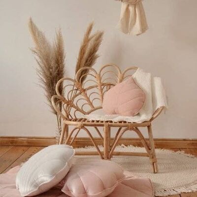 “Light Pink” Linen Leaf Pillow