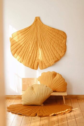 Tapis Feuille de Ginkgo en lin « Mango » 4