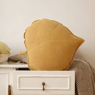 “Mango” Linen Leaf Pillow