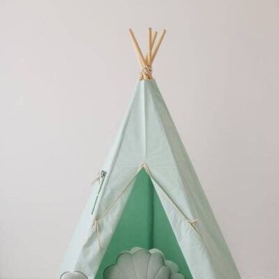 „Mint Fog“ Tipi-Zelt mit Bommeln