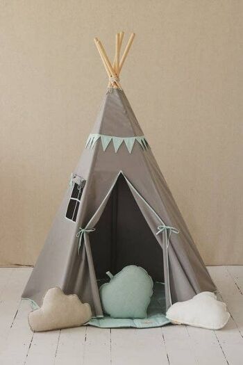 Tente tipi « Mint Love » avec guirlande 2