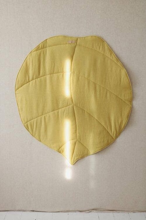 “Mustard” Linen Leaf Mat