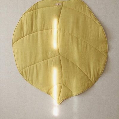 “Mustard” Linen Leaf Mat
