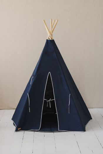 Tente Tipi en Lin "Bleu Marine" 4