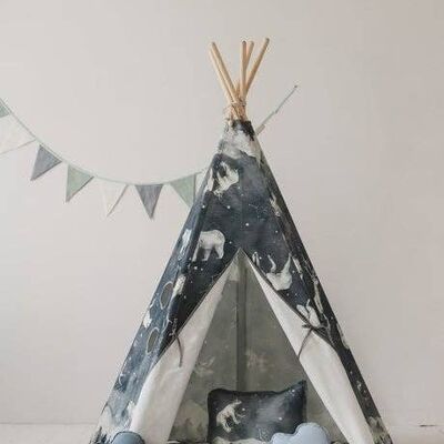 Ensemble Tipi et Tapis "Ciel Nocturne"