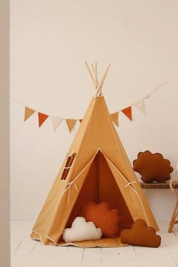 Ensemble tipi et tapis « ocre » 1