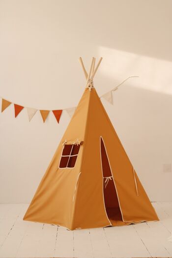 Ensemble tipi et tapis « ocre » 4