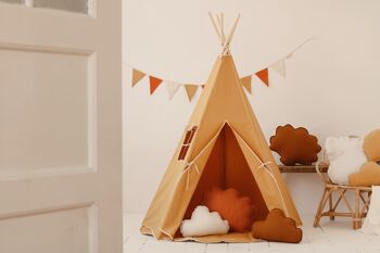 Ensemble tipi et tapis « ocre » 5