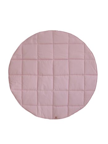 Tapis Rond en Coton "Rose et Beige" 1