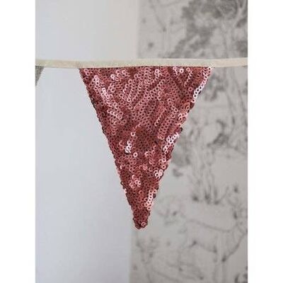 Guirlande Paillettes "Rose et Gris"