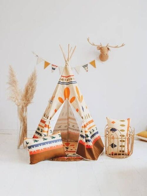 "Native vibe" Teepee tent and mat set