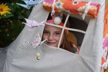 Ensemble tente tipi et tapis "Pique-nique avec des fleurs" 4