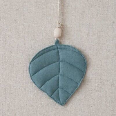 Linen leaf pendant "Eye of the sea"