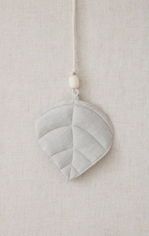 Linen leaf pendant "Sand"