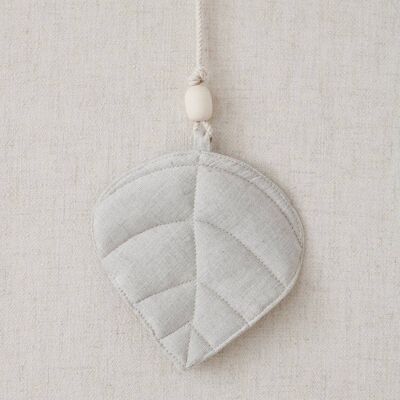 Linen leaf pendant "Sand"