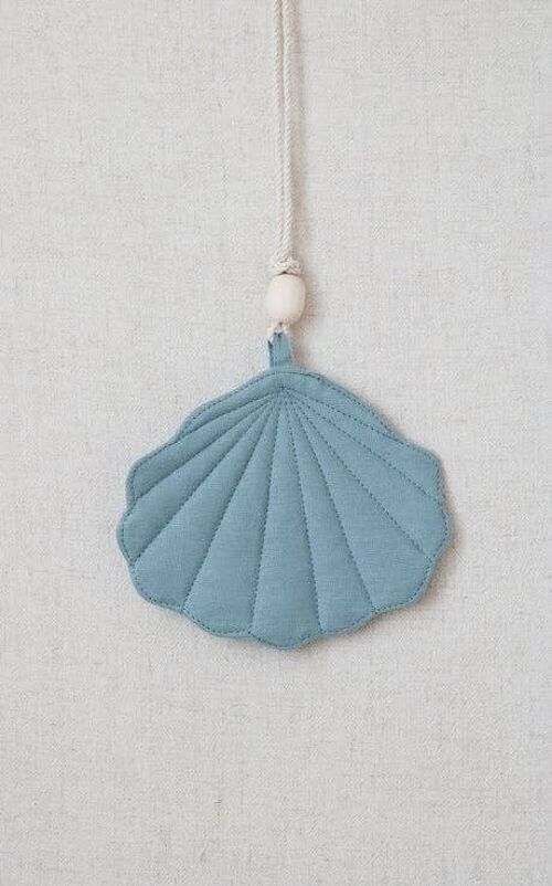 Linen shell pendant "Eye of the sea"