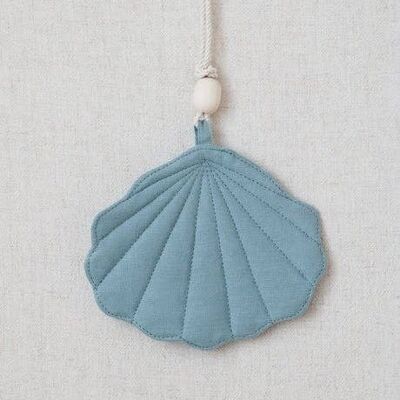 Linen shell pendant "Eye of the sea"