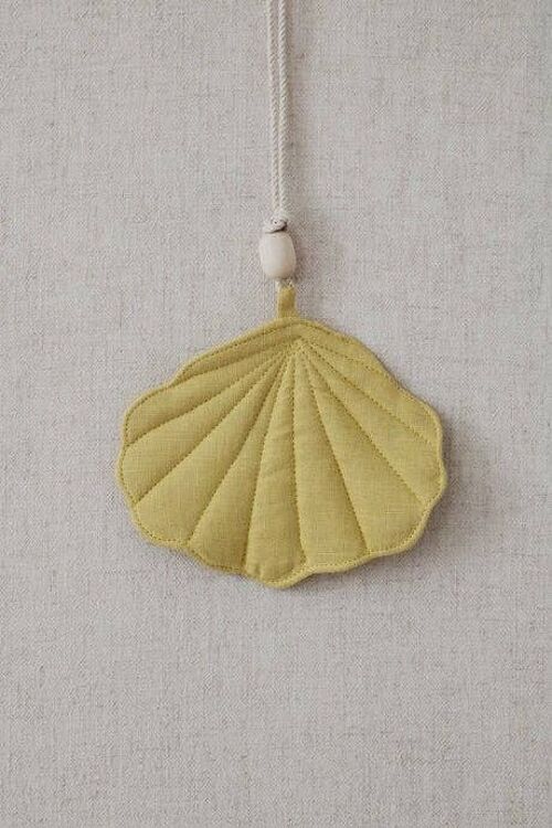 Linen shell pendant "Honey"