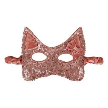 Masque de chat à paillettes roses 2