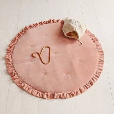 Soft Velvet Mat with Frill “Apricot”