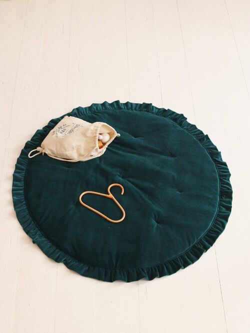 Soft Velvet Mat with Frill “Emerald”
