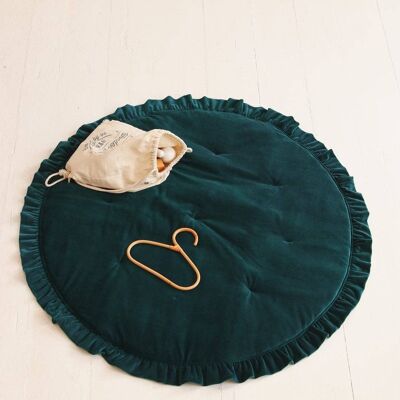 Soft Velvet Mat with Frill “Emerald”