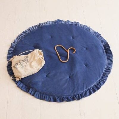 Soft Velvet Mat with Frill “Sapphire”