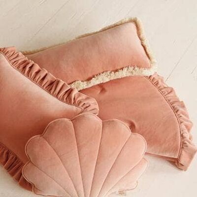 Soft Velvet Shell Pillow “Apricot”