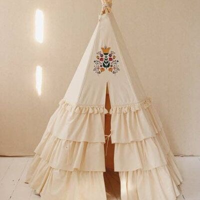 Teepee with frills "Folk"