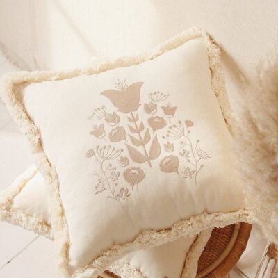 “Boho” Pillow with Embroidery