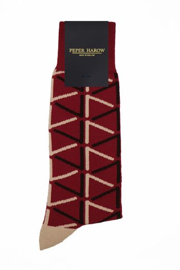 Chaussettes homme Septem grenat 2