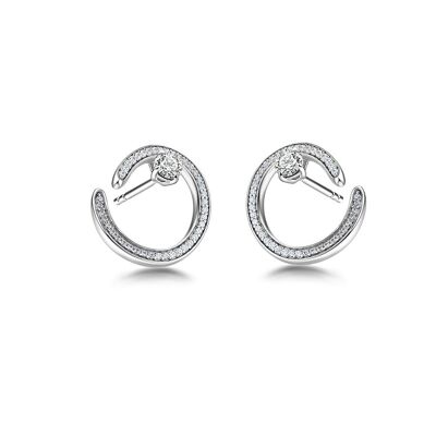 Orecchini Iridiana Cubic Zirconia Swirl