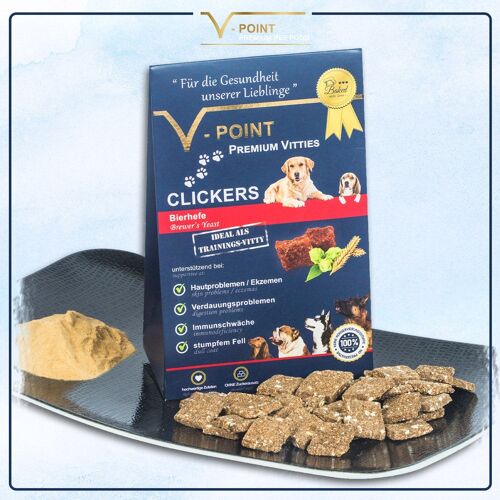 CLICKERS mit Bierhefe – Belohnungs-Snack für Hunde - 250 g