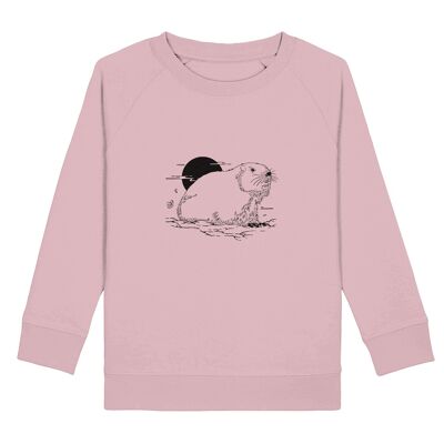 Alpenmurmeltier - Kids Organic Sweatshirt - Cotton Pink