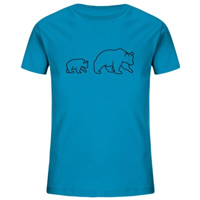 Bären - Kids Organic Shirt - Azur
