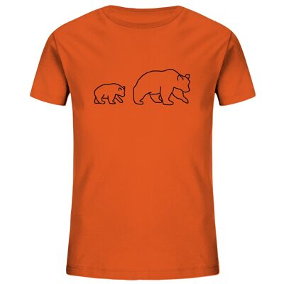 Bären - Kids Organic Shirt - Bright Orange