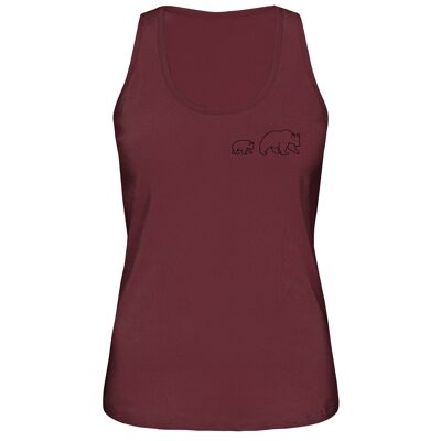 Bären - Ladies Organic Tank-Top - Burgundy