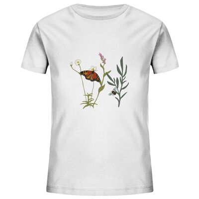 Blumenwiese - Kids Organic Shirt - White