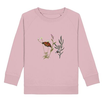 Blumenwiese - Kids Organic Sweatshirt - Cotton Pink