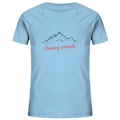 Chasing Summits - Kids Organic Shirt - Sky Blue