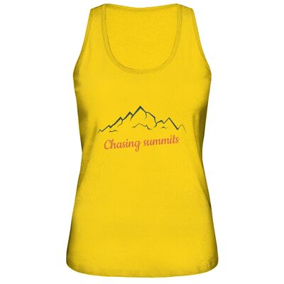 Chasing Summits - Ladies Organic Tank-Top - Golden Yellow