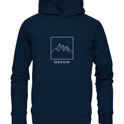 Find Me In The Alps - Organic Basic Hoodie - French Navy