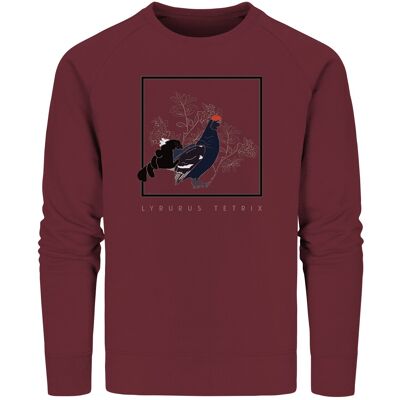 Lyrurus Tetrix - Organic Sweatshirt - Burgundy